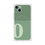 プレミアムスクエアケース with MagSafe［ オリジナル - initial two tone - O green ］