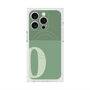 プレミアムスクエアケース with MagSafe［ オリジナル - initial two tone - O green ］