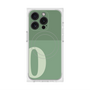 プレミアムスクエアケース with MagSafe［ オリジナル - initial two tone - O green ］
