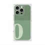 プレミアムスクエアケース with MagSafe［ オリジナル - initial two tone - O green ］
