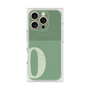 プレミアムスクエアケース with MagSafe［ オリジナル - initial two tone - O green ］
