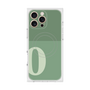 プレミアムスクエアケース with MagSafe［ オリジナル - initial two tone - O green ］