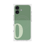 プレミアムスクエアケース with MagSafe［ オリジナル - initial two tone - O green ］