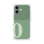 プレミアムスクエアケース with MagSafe［ オリジナル - initial two tone - O green ］