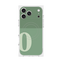 プレミアムスクエアケース with MagSafe［ オリジナル - initial two tone - O green ］