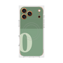 プレミアムスクエアケース with MagSafe［ オリジナル - initial two tone - O green ］