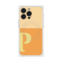 プレミアムスクエアケース with MagSafe［ オリジナル - initial two tone - P orange ］