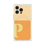 プレミアムスクエアケース with MagSafe［ オリジナル - initial two tone - P orange ］