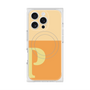 プレミアムスクエアケース with MagSafe［ オリジナル - initial two tone - P orange ］