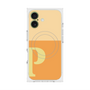 プレミアムスクエアケース with MagSafe［ オリジナル - initial two tone - P orange ］