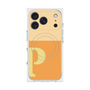 プレミアムスクエアケース with MagSafe［ オリジナル - initial two tone - P orange ］