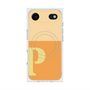 プレミアムスクエアケース with MagSafe［ オリジナル - initial two tone - P orange ］