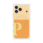 プレミアムスクエアケース with MagSafe［ オリジナル - initial two tone - P orange ］