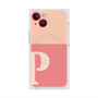 プレミアムスクエアケース with MagSafe［ オリジナル - initial two tone - P pink ］