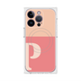 プレミアムスクエアケース with MagSafe［ オリジナル - initial two tone - P pink ］