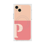 プレミアムスクエアケース with MagSafe［ オリジナル - initial two tone - P pink ］