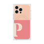 プレミアムスクエアケース with MagSafe［ オリジナル - initial two tone - P pink ］