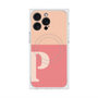 プレミアムスクエアケース with MagSafe［ オリジナル - initial two tone - P pink ］
