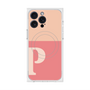 プレミアムスクエアケース with MagSafe［ オリジナル - initial two tone - P pink ］