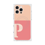 プレミアムスクエアケース with MagSafe［ オリジナル - initial two tone - P pink ］