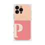 プレミアムスクエアケース with MagSafe［ オリジナル - initial two tone - P pink ］