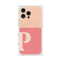 プレミアムスクエアケース with MagSafe［ オリジナル - initial two tone - P pink ］