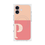 プレミアムスクエアケース with MagSafe［ オリジナル - initial two tone - P pink ］