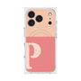 プレミアムスクエアケース with MagSafe［ オリジナル - initial two tone - P pink ］