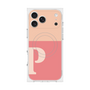プレミアムスクエアケース with MagSafe［ オリジナル - initial two tone - P pink ］