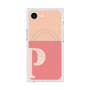 プレミアムスクエアケース with MagSafe［ オリジナル - initial two tone - P pink ］
