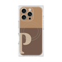 プレミアムスクエアケース with MagSafe［ オリジナル - initial two tone - P brown ］
