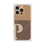 プレミアムスクエアケース with MagSafe［ オリジナル - initial two tone - P brown ］