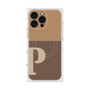 プレミアムスクエアケース with MagSafe［ オリジナル - initial two tone - P brown ］