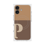 プレミアムスクエアケース with MagSafe［ オリジナル - initial two tone - P brown ］