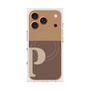 プレミアムスクエアケース with MagSafe［ オリジナル - initial two tone - P brown ］