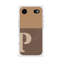 プレミアムスクエアケース with MagSafe［ オリジナル - initial two tone - P brown ］