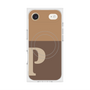 プレミアムスクエアケース with MagSafe［ オリジナル - initial two tone - P brown ］