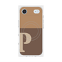 プレミアムスクエアケース with MagSafe［ オリジナル - initial two tone - P brown ］