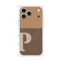プレミアムスクエアケース with MagSafe［ オリジナル - initial two tone - P brown ］