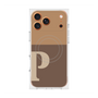 プレミアムスクエアケース with MagSafe［ オリジナル - initial two tone - P brown ］