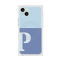 プレミアムスクエアケース with MagSafe［ オリジナル - initial two tone - P blue ］