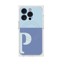 プレミアムスクエアケース with MagSafe［ オリジナル - initial two tone - P blue ］
