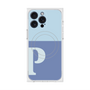 プレミアムスクエアケース with MagSafe［ オリジナル - initial two tone - P blue ］