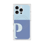 プレミアムスクエアケース with MagSafe［ オリジナル - initial two tone - P blue ］