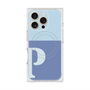 プレミアムスクエアケース with MagSafe［ オリジナル - initial two tone - P blue ］