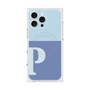 プレミアムスクエアケース with MagSafe［ オリジナル - initial two tone - P blue ］