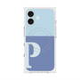 プレミアムスクエアケース with MagSafe［ オリジナル - initial two tone - P blue ］