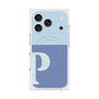 プレミアムスクエアケース with MagSafe［ オリジナル - initial two tone - P blue ］