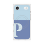 プレミアムスクエアケース with MagSafe［ オリジナル - initial two tone - P blue ］