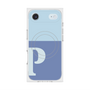 プレミアムスクエアケース with MagSafe［ オリジナル - initial two tone - P blue ］